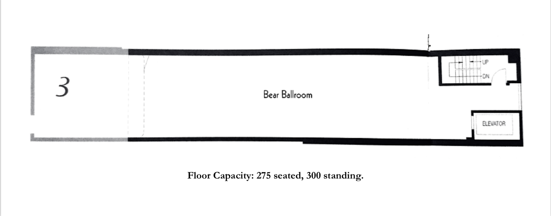 Bear Ballroom Floor Plan